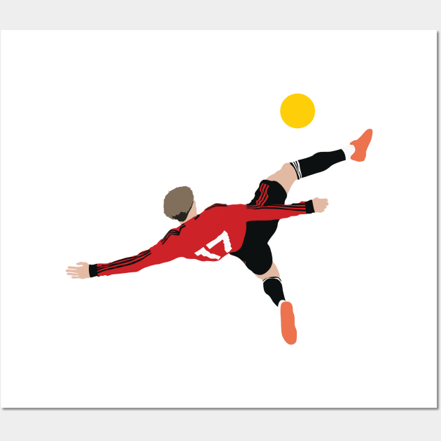 Garnacho 17 Man Utd Overhead Kick Goal Wall Art by Jackshun